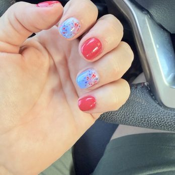Upscale Spa & Nails - 4th of July nails! - Nail Salons Near Me - Granbury, Texas