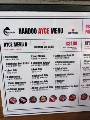 Menu photo 3 Handoo Korean Bbq San Diego, CA Menu photo 3 Handoo Korean Bbq San Diego, CA