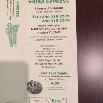 China Express - a menu for a chinese restaurant - Chinese Near Me - Alachua, Florida China Express - a menu for a chinese restaurant - Chinese Near Me - Alachua, Florida