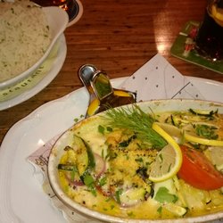 Gaststätte Kapitänshaus Am Unterfeuer - Lachs mit Mozzarella überbacken mit Reis