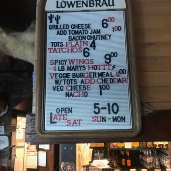 The Lodge - The menu - Lounges Near Me - Oakland, California