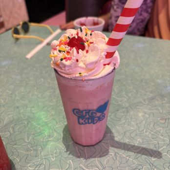 Corvette Diner - Strawberry milkshake child - Diners Near Me - San Diego, California Corvette Diner - Strawberry milkshake child - Diners Near Me - San Diego, California