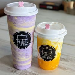 Milk Cha-Cha - Ube Slush and Mango Milk Swirl | Instagram: @telephonesmoothie
