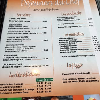 L'Éveil - Menu page 3 - Pizza Near Me - L'Islet, Quebec