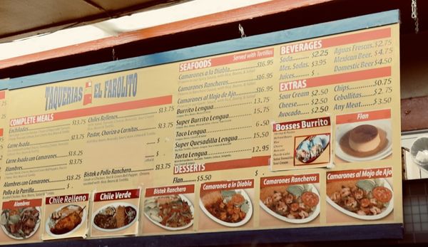 Menu photo 3 El Farolito San Francisco, CA Menu photo 3 El Farolito San Francisco, CA