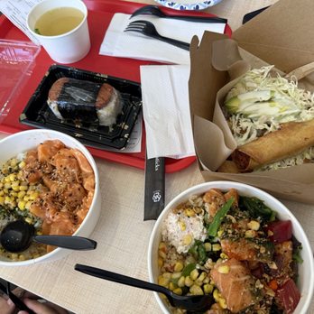 Pick a Poke - 2 Scoops Medium Build Your Own Kinda Deep Poke Bowl, Spam Musubi, 4 Piece Salmon Egg Roll - Poke Near Me - West Covina, California Pick a Poke - 2 Scoops Medium Build Your Own Kinda Deep Poke Bowl, Spam Musubi, 4 Piece Salmon Egg Roll - Poke Near Me - West Covina, California