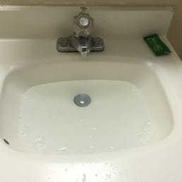 The bathtub was clogged, too