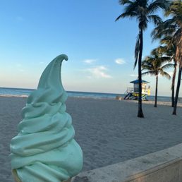 Pistachio soft serve. Pistachio soft serve.