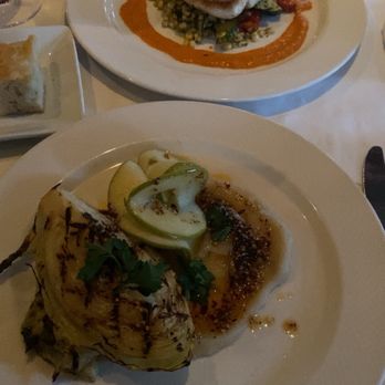 Lilette - Roasted snapper and the vegan dish which was a cabbage and apple dish - French Near Me - New Orleans, Louisiana Lilette - Roasted snapper and the vegan dish which was a cabbage and apple dish - French Near Me - New Orleans, Louisiana