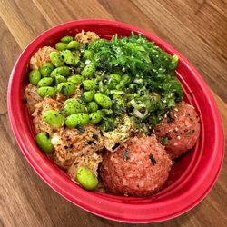 Large Bowl (5 Scoops) Spicy Tuna Dynamite Salmon w/Masago & Furikake