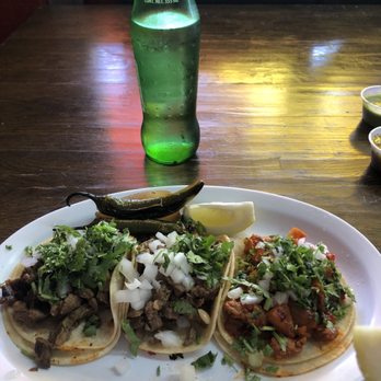 El Jarocho Seafood - Two asada tacos and one pastor. - Mexican Near Me - Ventura, California El Jarocho Seafood - Two asada tacos and one pastor. - Mexican Near Me - Ventura, California