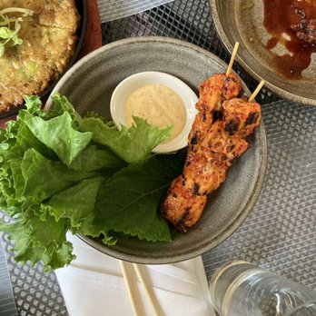 Mandu - DAKKOCHI: grilled chicken skewers, pickled garlic mayo, ssam - Korean Near Me - Washington, DC, District of Columbia Mandu - DAKKOCHI: grilled chicken skewers, pickled garlic mayo, ssam - Korean Near Me - Washington, DC, District of Columbia