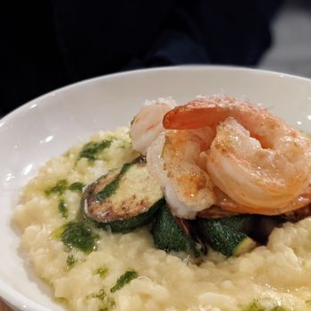Number5 Kitchen - Brentwood Corn Risotto with Grilled Zucchini and Prawns - New American Near Me - San Carlos, California Number5 Kitchen - Brentwood Corn Risotto with Grilled Zucchini and Prawns - New American Near Me - San Carlos, California