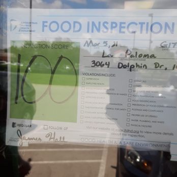 La Paloma - New restaurant is rockin' a perfect health inspection score! - Mexican Near Me - Elizabethtown, Kentucky