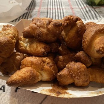 Porky's Pizza - Over over over cooked knots.  Hard and not edible. - Pizza Near Me - Corona, California