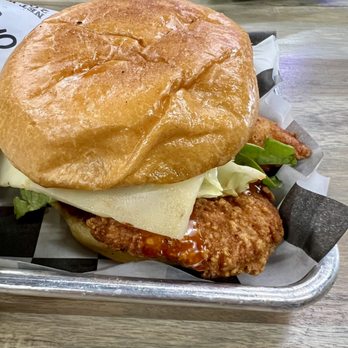 Bean & Brew - Kickin' Chicken Sandwich - Breweries Near Me - Batavia, Ohio