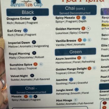 SereniTea Cup - Tea Menu - Tea Rooms Near Me - Cedar Park, Texas