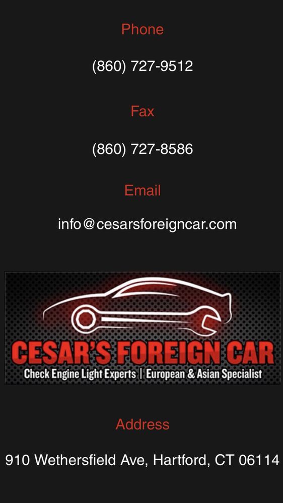 Cesar’s Foreign Car