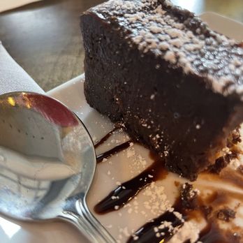 Mia Bella Trattoria - Flourless Chocolate Cake, our favorite dessert here - Italian Near Me - Houston, Texas