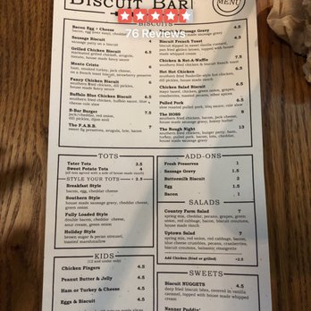 The Biscuit Bar - Menu - Breakfast & Brunch Near Me - Plano, Texas