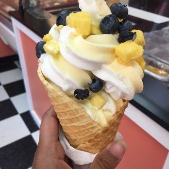 Molly's Yogurt - Delicious Mango and original tart swirl yogurt.Tangy blueberries and under ripe mango aren't good, soft waffle cone lacks crispy texture - Ice Cream & Frozen Yogurt Near Me - Vienna, Virginia Molly's Yogurt - Delicious Mango and original tart swirl yogurt.Tangy blueberries and under ripe mango aren't good, soft waffle cone lacks crispy texture - Ice Cream & Frozen Yogurt Near Me - Vienna, Virginia