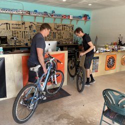 Hello Bicycle & Cafe - Bikes coming in for service.