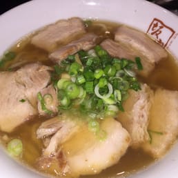 Kitakata Ramen - pork broth, Shoyu Base, Toro Chasu, Menma, Green Onion