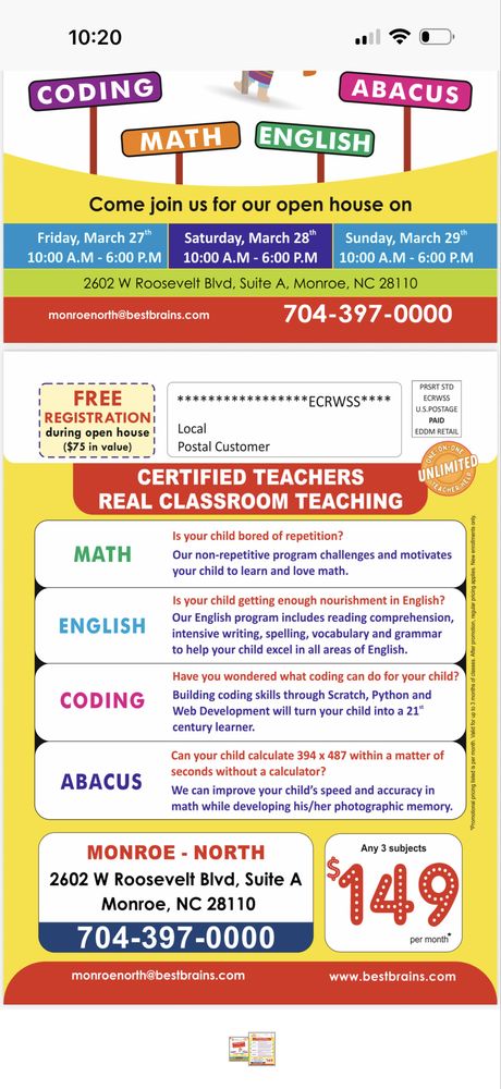 Best Brains - reading tutor in Monroe, NC