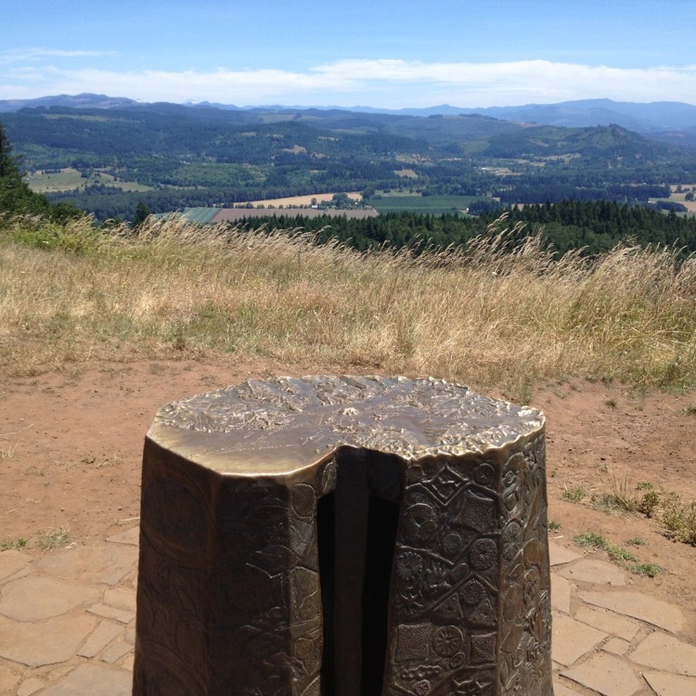 Mount Pisgah Arboretum - Marker and view to the East at top of Pusgah. - Venues & Event Spaces Near Me - Eugene, Oregon Mount Pisgah Arboretum - Marker and view to the East at top of Pusgah. - Venues & Event Spaces Near Me - Eugene, Oregon
