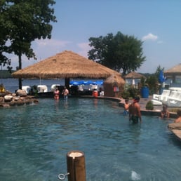 Swim up bar with a great view of the Lake