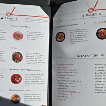 MENSHO - Menu - Ramen Near Me - Walnut Creek, California