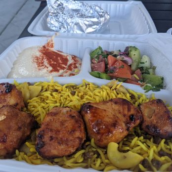 Mediterranean Grill House - Chicken kabob plate with mujadara rice - Middle Eastern Near Me - Mountain View, California Mediterranean Grill House - Chicken kabob plate with mujadara rice - Middle Eastern Near Me - Mountain View, California