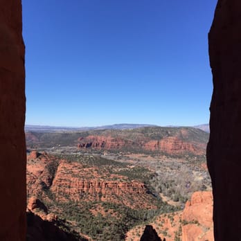 Cathedral Rock - View of the other side of the saddle - Hiking Near Me - Sedona, Arizona