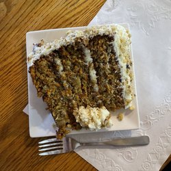The Wheel Inn - Huge slab of Carrot Cake - nutty, rich, moist and fabulous!