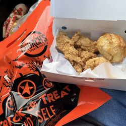 Church's Chicken - 5 piece chicken strip and poppers.