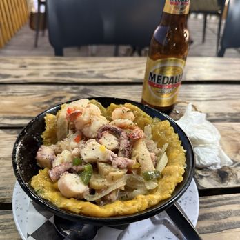 Brisas Del Mar - Mofongo mixto in garlic - Seafood Near Me - Puerto Real, Puerto Rico Brisas Del Mar - Mofongo mixto in garlic - Seafood Near Me - Puerto Real, Puerto Rico