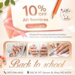 Nixa Nails - BACK TO SCHOOL SPECIAL AT NIXA NAILS!
