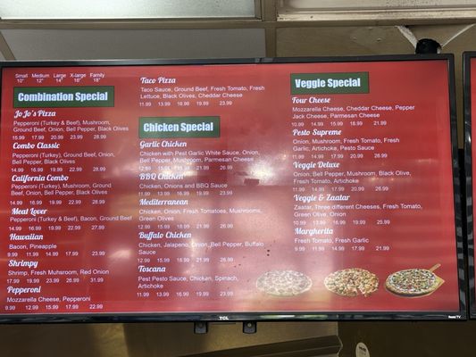 Menu photo 1 Jojo'z Pizza Sacramento, CA Menu photo 1 Jojo'z Pizza Sacramento, CA