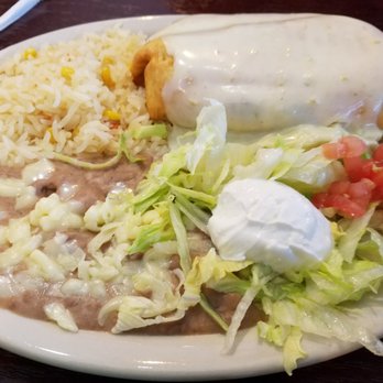 Tacos and Brews - Lunch sized ground beef Fajita was dry inside.  Generous portion with beans - Mexican Near Me - Greenwood, Indiana