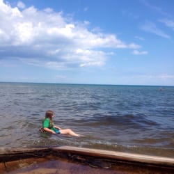 Birchwood Lodges - Swimming on Superior on a sunny day. Summer of 2014.