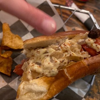 Wallenpaupack Brewing Company - Pretzel bread sausage sandwich - Breweries Near Me - Hawley, Pennsylvania Wallenpaupack Brewing Company - Pretzel bread sausage sandwich - Breweries Near Me - Hawley, Pennsylvania