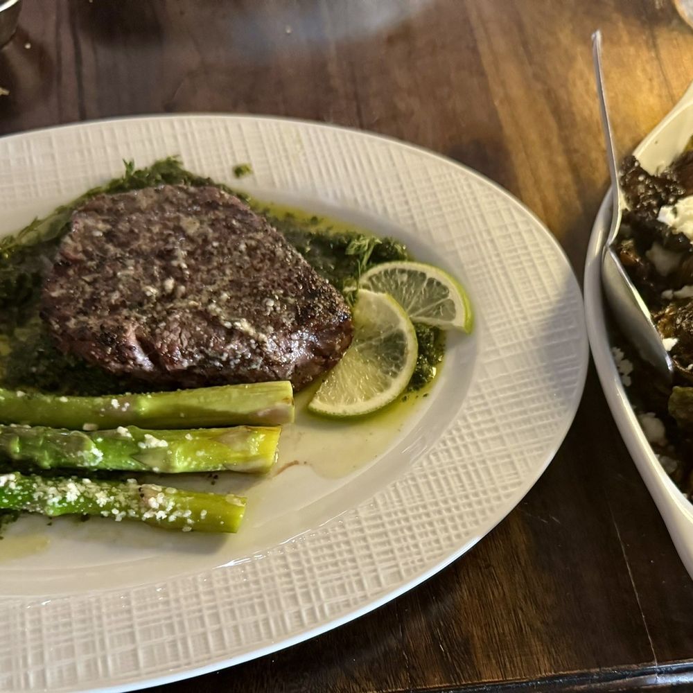 Filet with chimichirri and Brussel sprouts Filet with chimichirri and Brussel sprouts