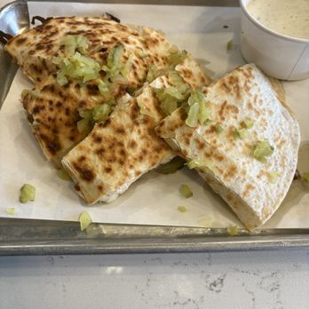 Agave & Rye - Cleveland - Nashville Hot Chicken Quesadilla - New American Near Me - Cleveland, Ohio Agave & Rye - Cleveland - Nashville Hot Chicken Quesadilla - New American Near Me - Cleveland, Ohio