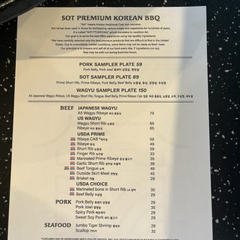 SOT BBQ - Soft Opening Menu - Korean Near Me - San Diego, California SOT BBQ - Soft Opening Menu - Korean Near Me - San Diego, California