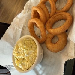 Po' Boys Restaurant - Onion Rings and Potato Salad