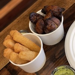 Viva Chicken - Yuca (left) and plantains (right)