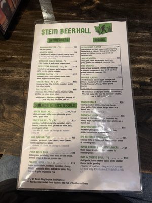 Menu photo 1 Stein Leavenworth, WA Menu photo 1 Stein Leavenworth, WA
