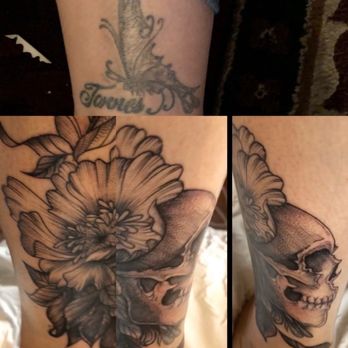 Cast Iron Tattoo - The top is my old ugly tattoo the bottom is my coverup by Roy. - Tattoo Near Me - Sacramento, California Cast Iron Tattoo - The top is my old ugly tattoo the bottom is my coverup by Roy. - Tattoo Near Me - Sacramento, California