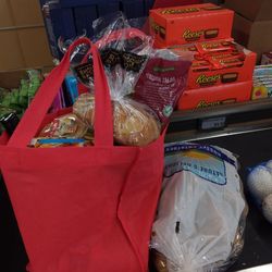 ALDI - Potatoes, sweet, potatoes,  sliced sourdough bread, bagels, Italian salad mix, white onions, and assorted crackers.