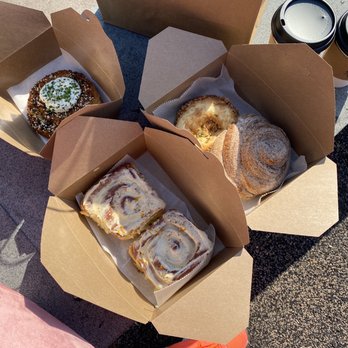 Brown Bear Bakery - Top: everything bagel croissant with cream cheese, cinnamon rolls left & cardi b and a lemon cheese danish (hiding underneath) - Bakeries Near Me - Cincinnati, Ohio Brown Bear Bakery - Top: everything bagel croissant with cream cheese, cinnamon rolls left & cardi b and a lemon cheese danish (hiding underneath) - Bakeries Near Me - Cincinnati, Ohio